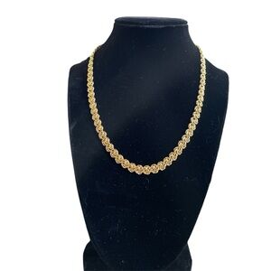 Trifari Gold Tone Knot Necklace
